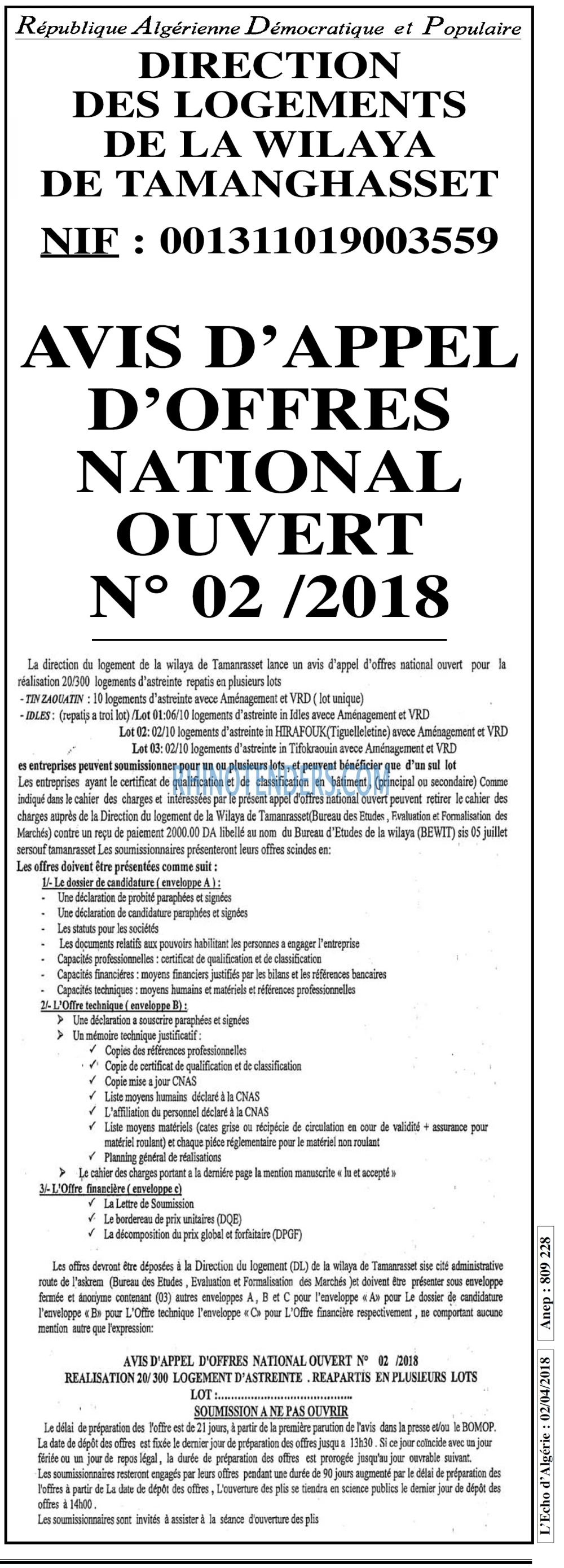 L'ECHO D'ALGERIE