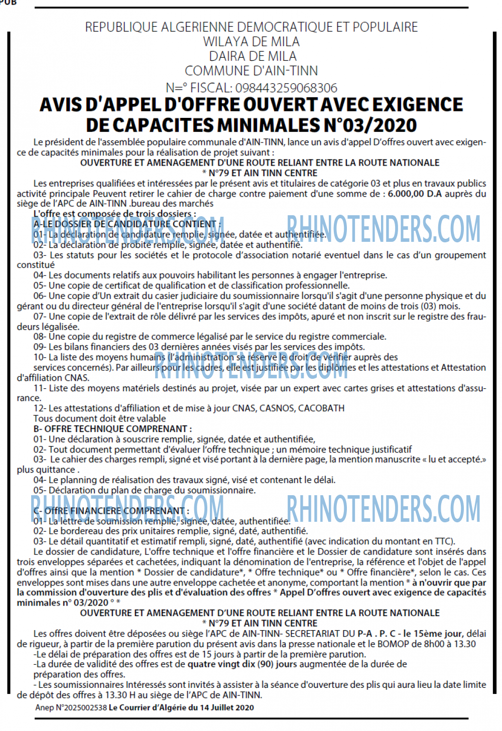 Le Courrier d'Algerie