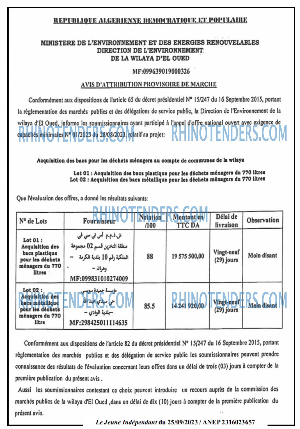 Jeune Independant