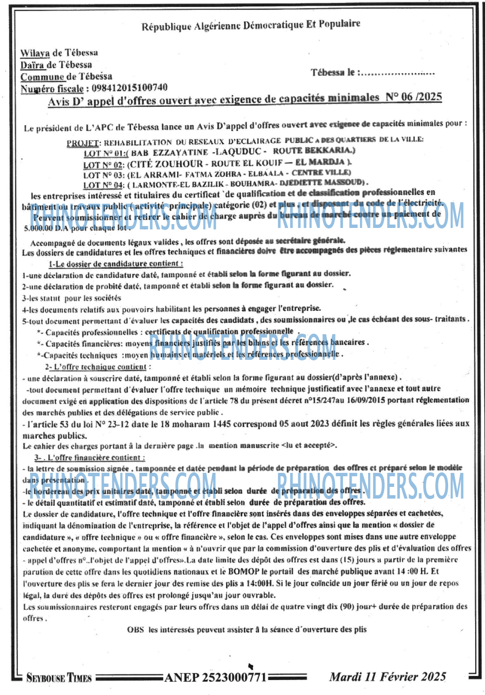 SEYBOUSSE TIMES