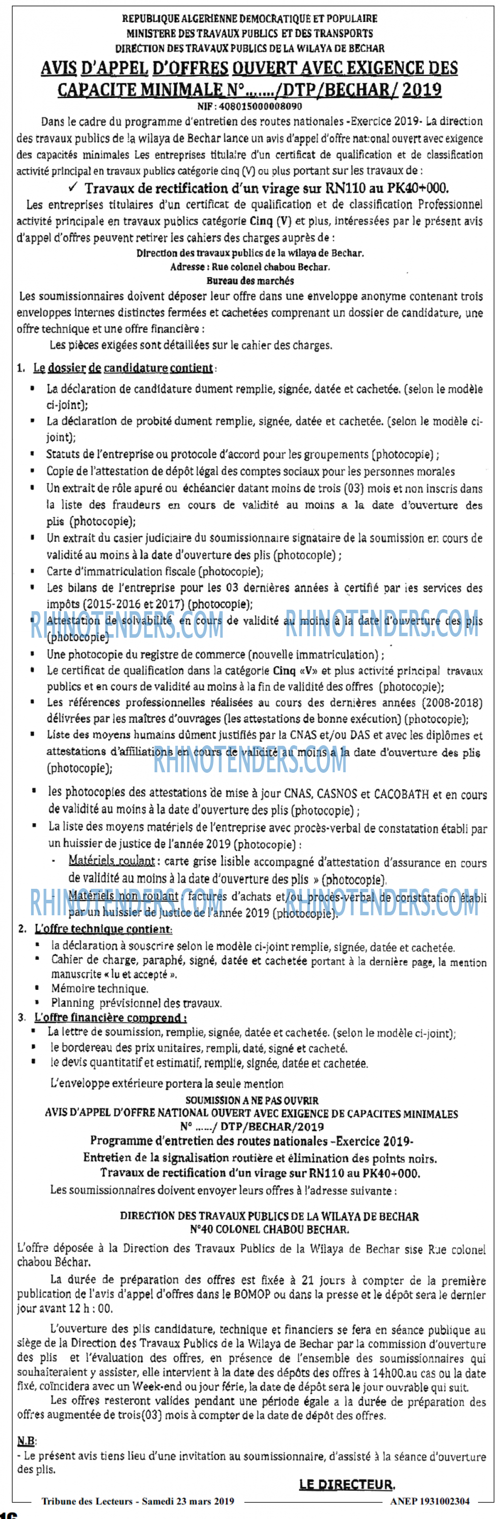 TRIBUNE DES LECTEURS