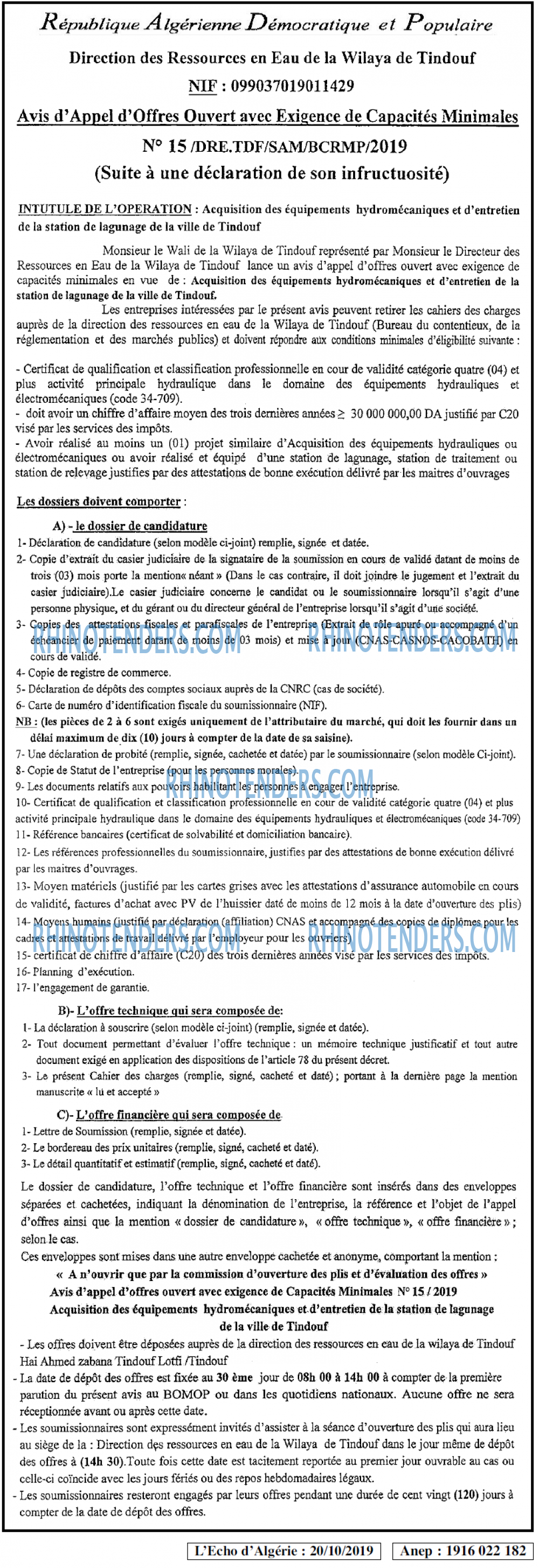 L'ECHO D'ALGERIE