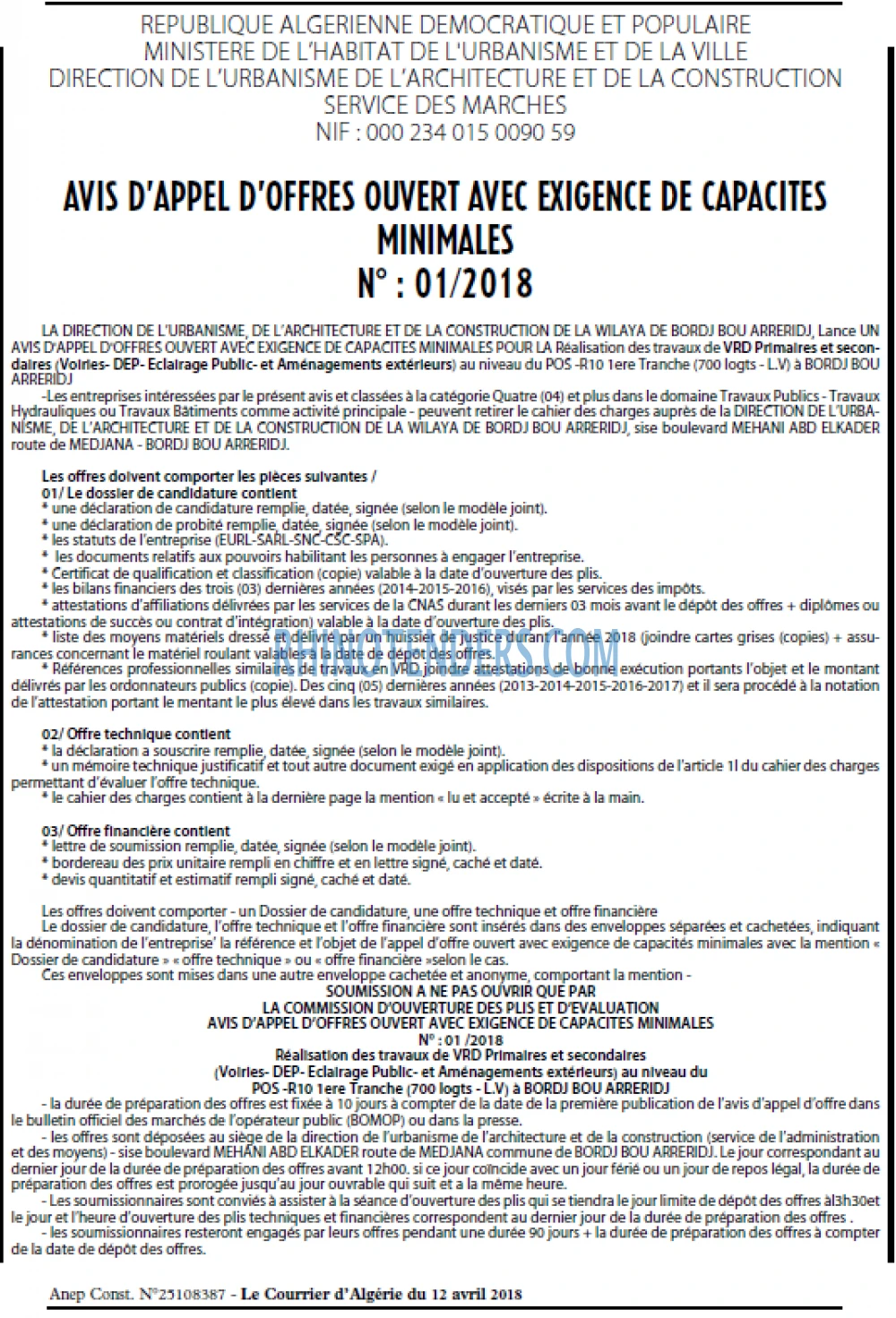 Le Courrier d'Algerie