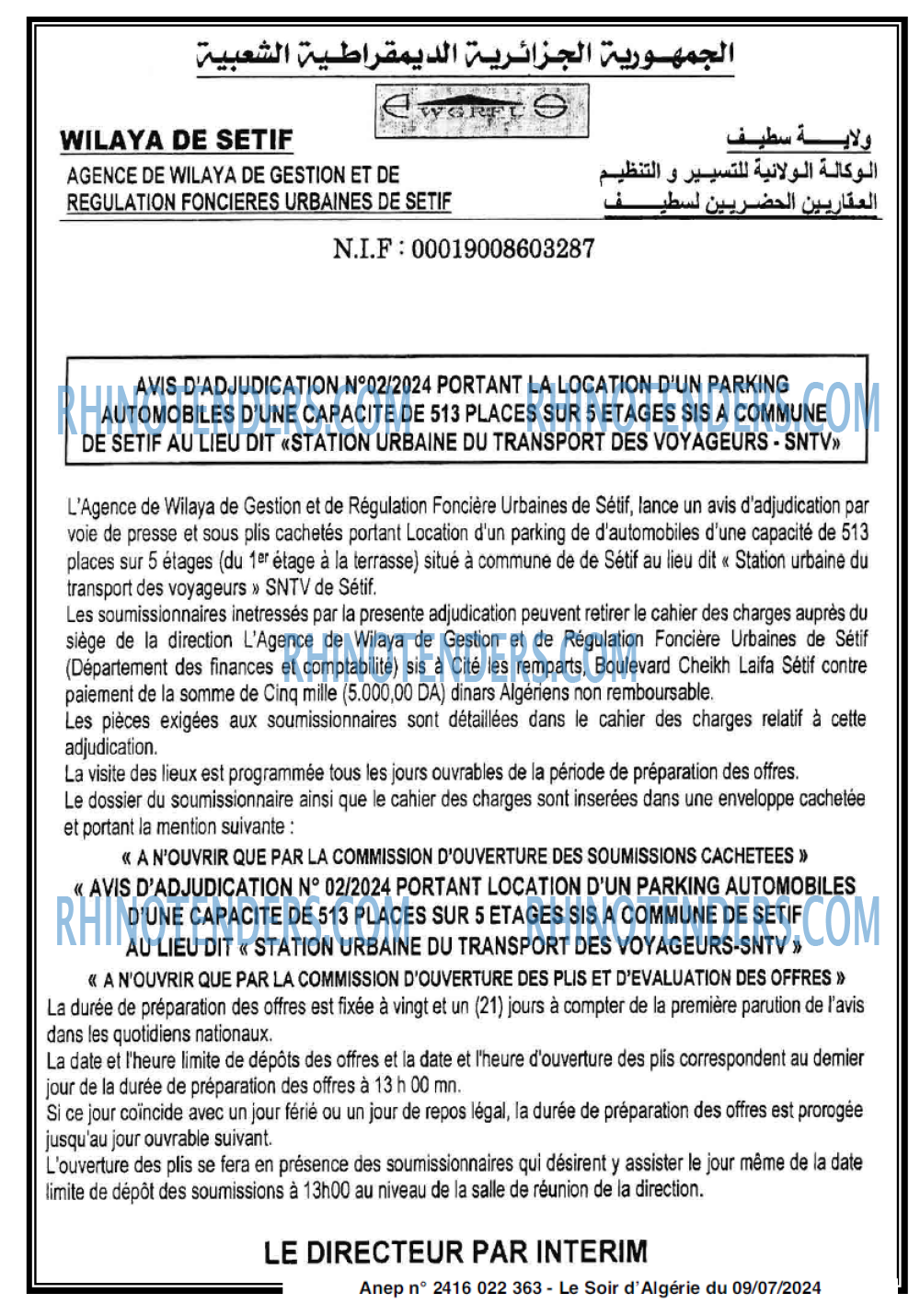 LE SOIR D'ALGERIE
