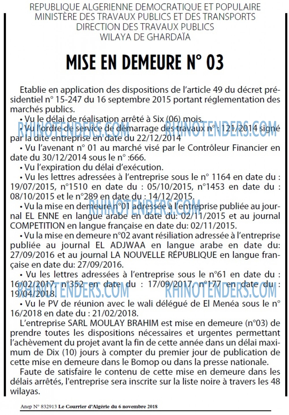 Le Courrier d'Algerie