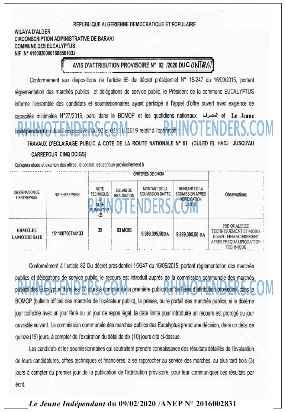 Jeune Independant