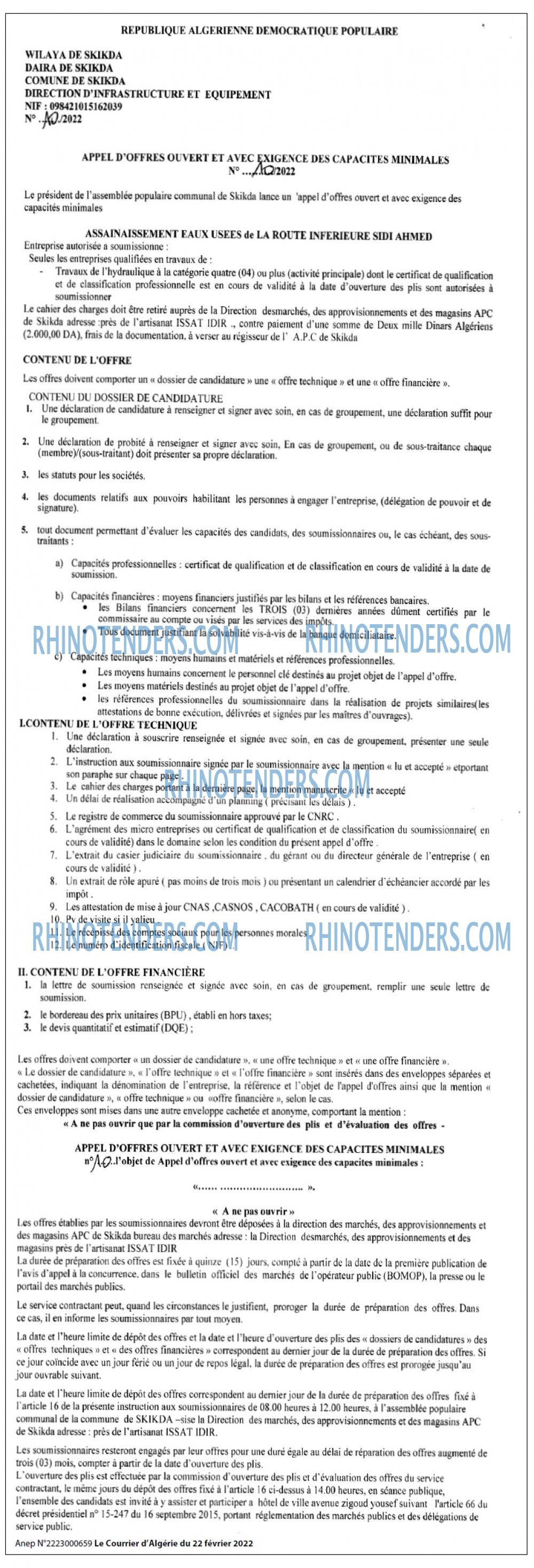 Le Courrier d'Algerie