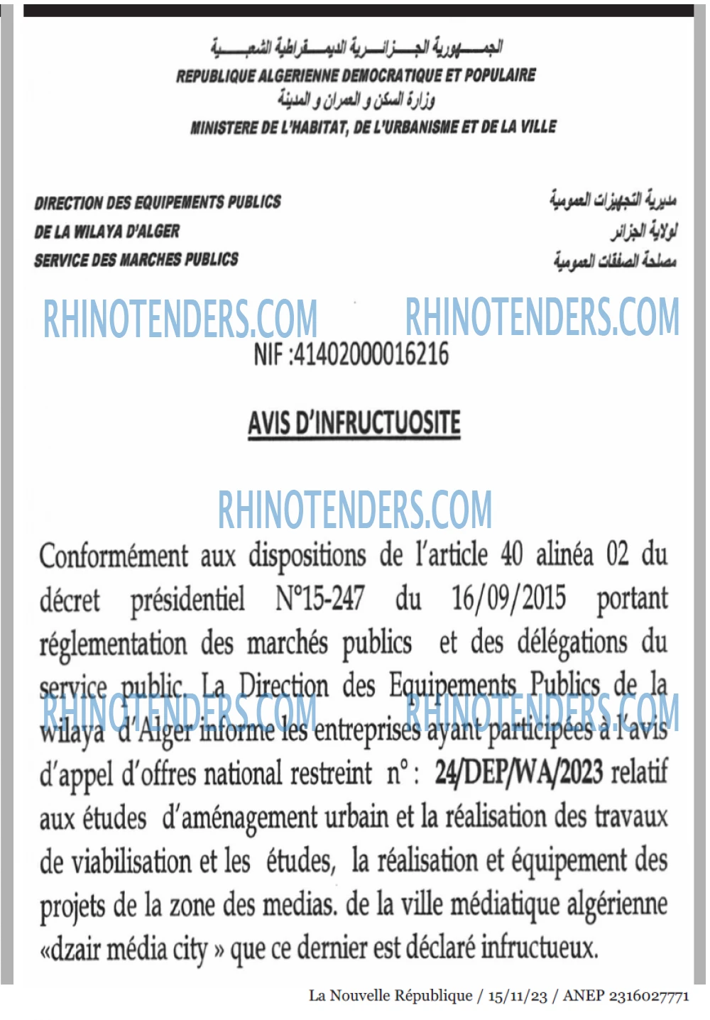 NOUVELLE REPUBLIQUE