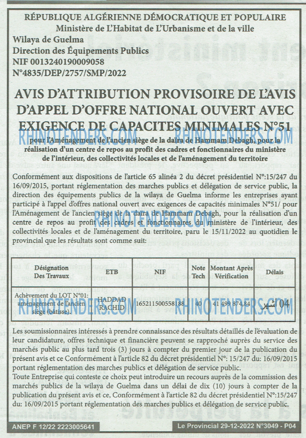 LE PROVINCIAL