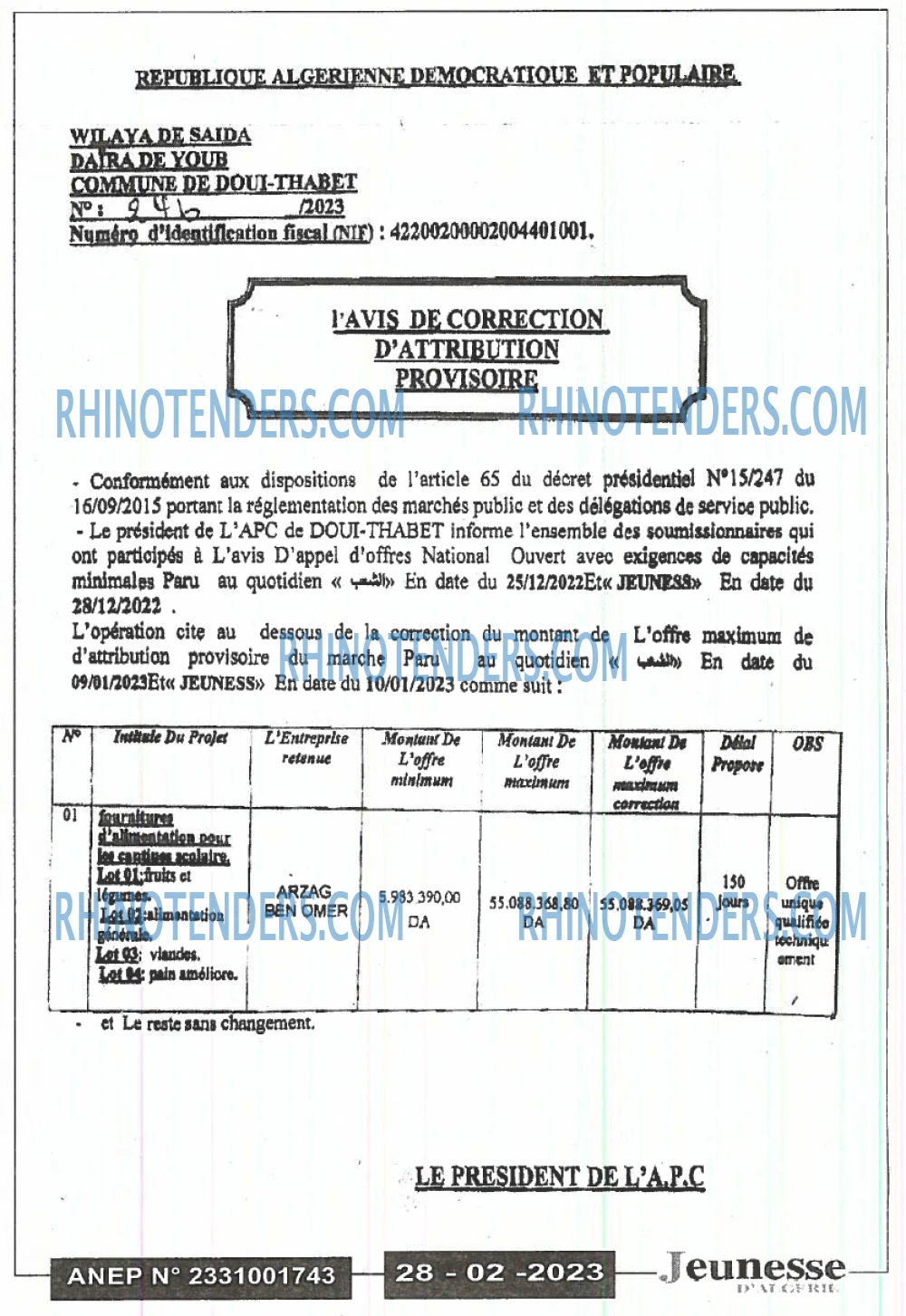 Jeune Independant