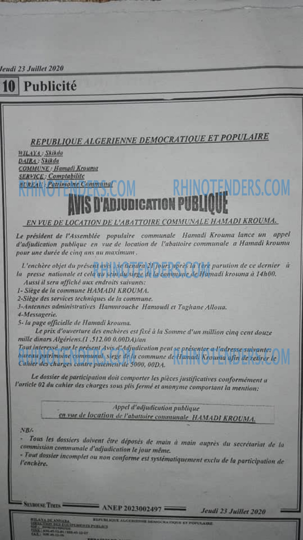 SEYBOUSSE TIMES