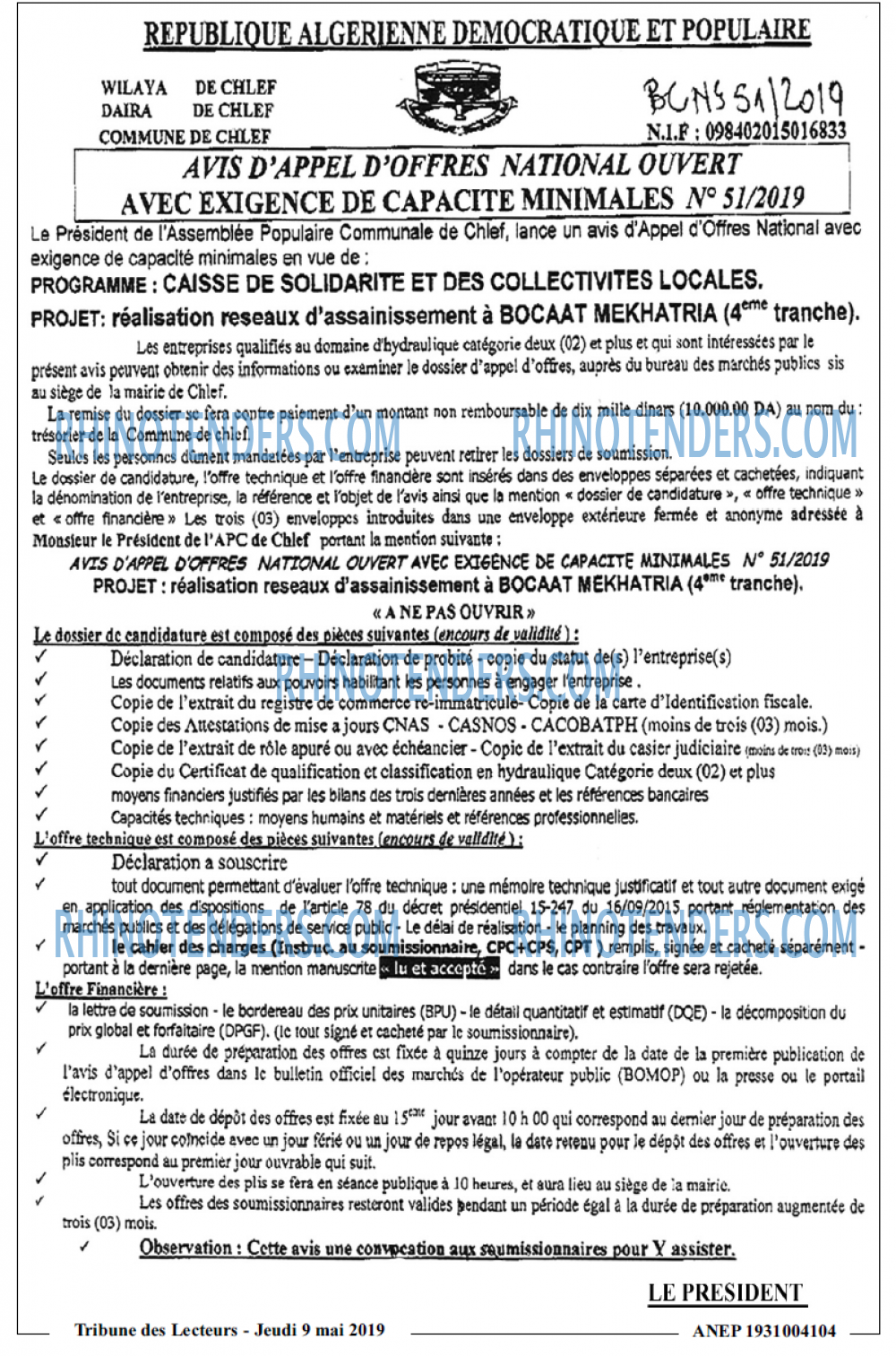 TRIBUNE DES LECTEURS