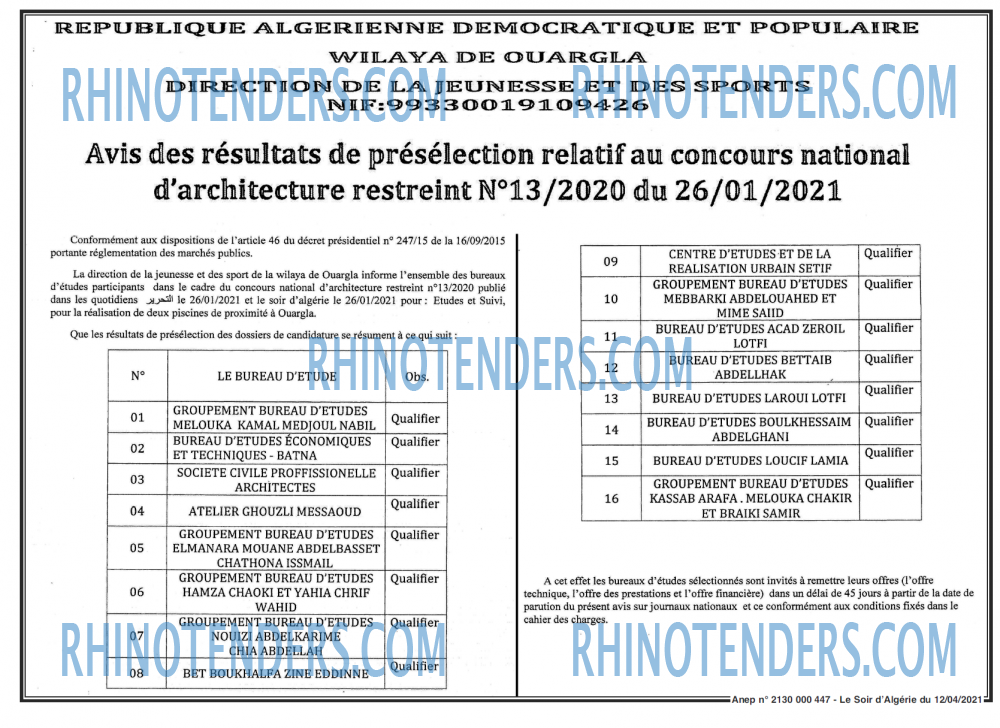LE SOIR D'ALGERIE