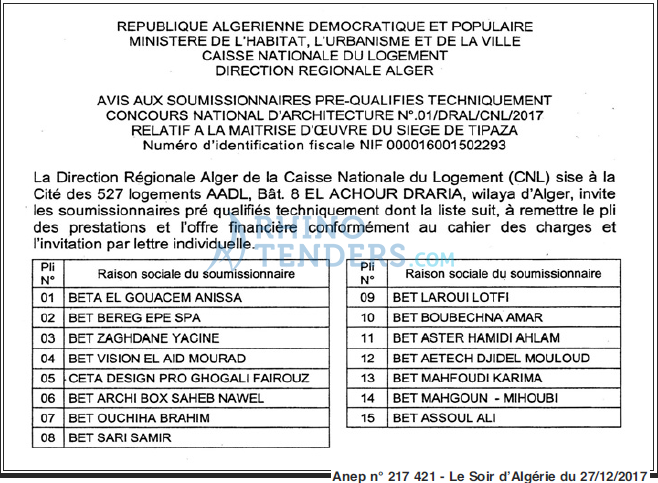 LE SOIR D'ALGERIE
