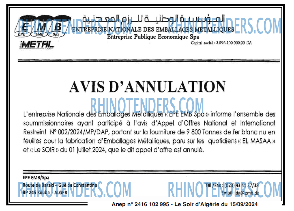 LE SOIR D'ALGERIE