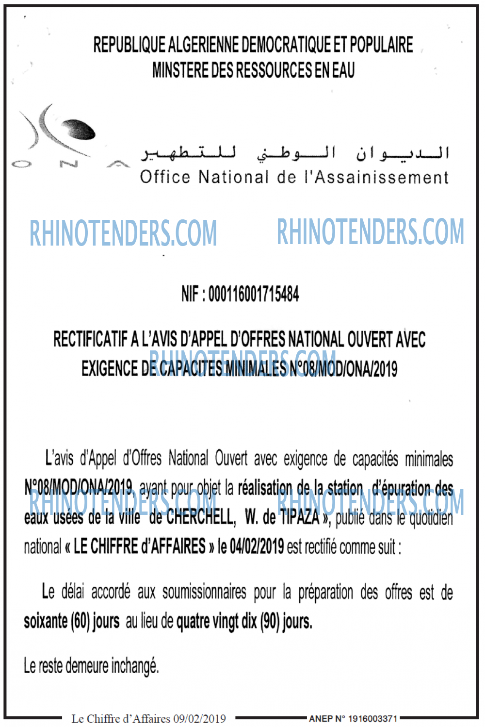Le Chiffre d'Affaires