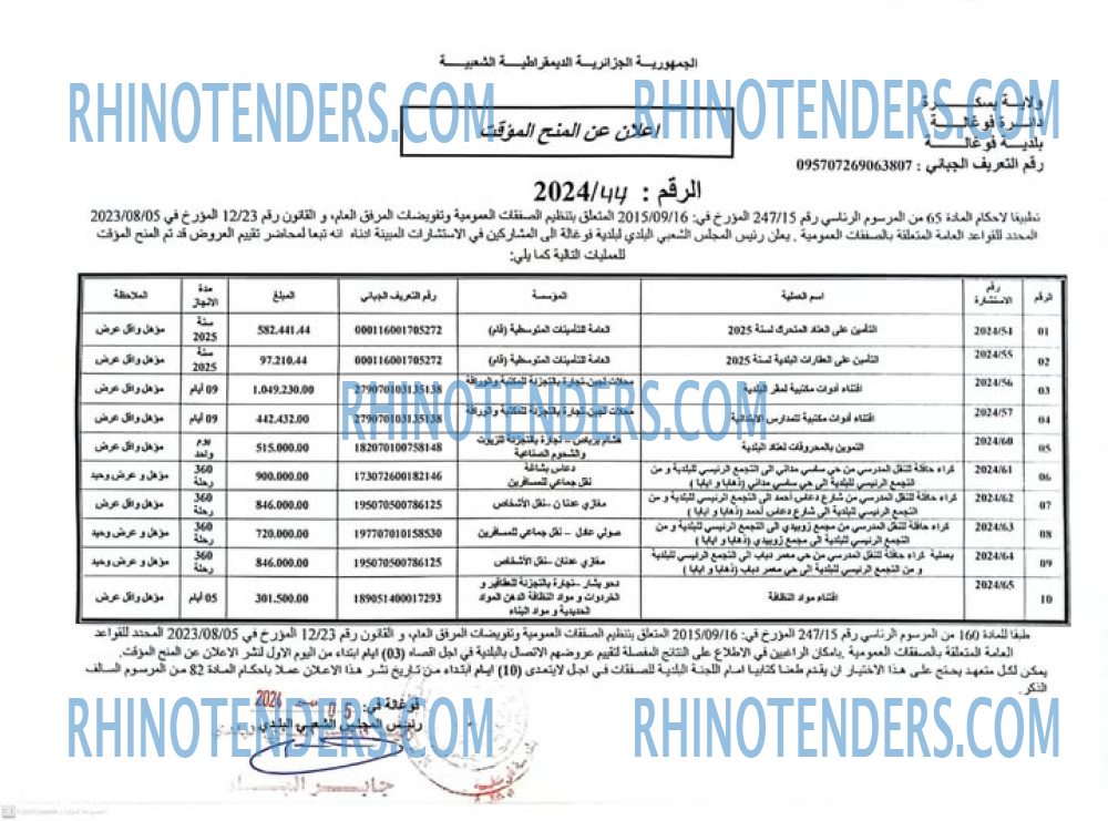 Rhinotenders