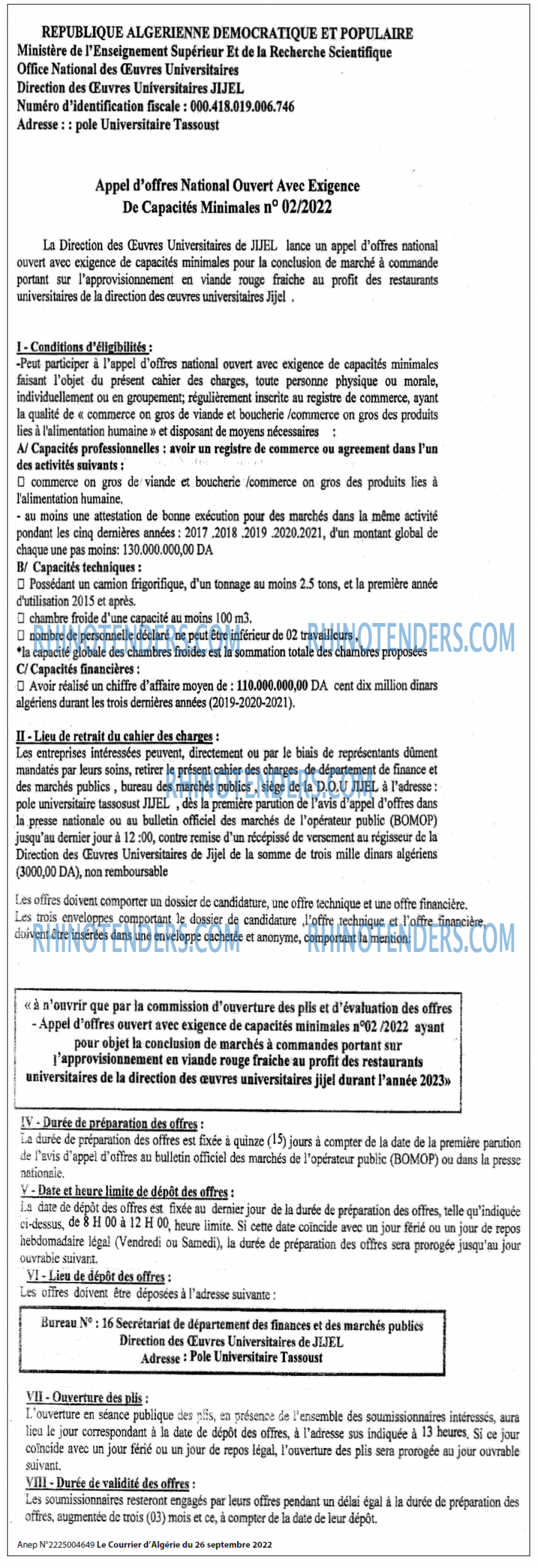 Le Courrier d'Algerie