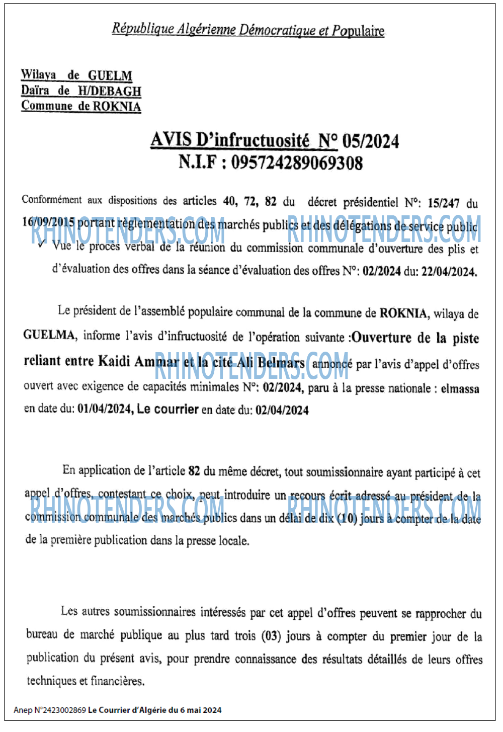 Le Courrier d'Algerie