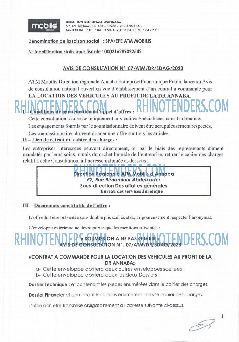 Rhinotenders