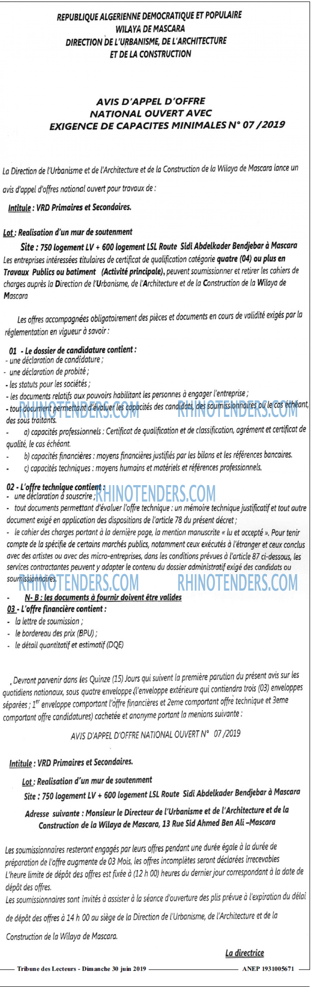 TRIBUNE DES LECTEURS