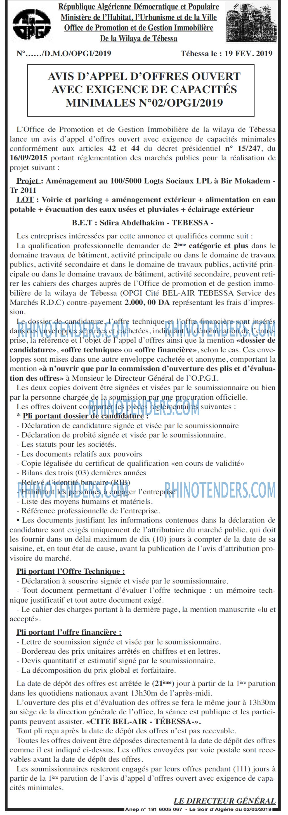 LE SOIR D'ALGERIE