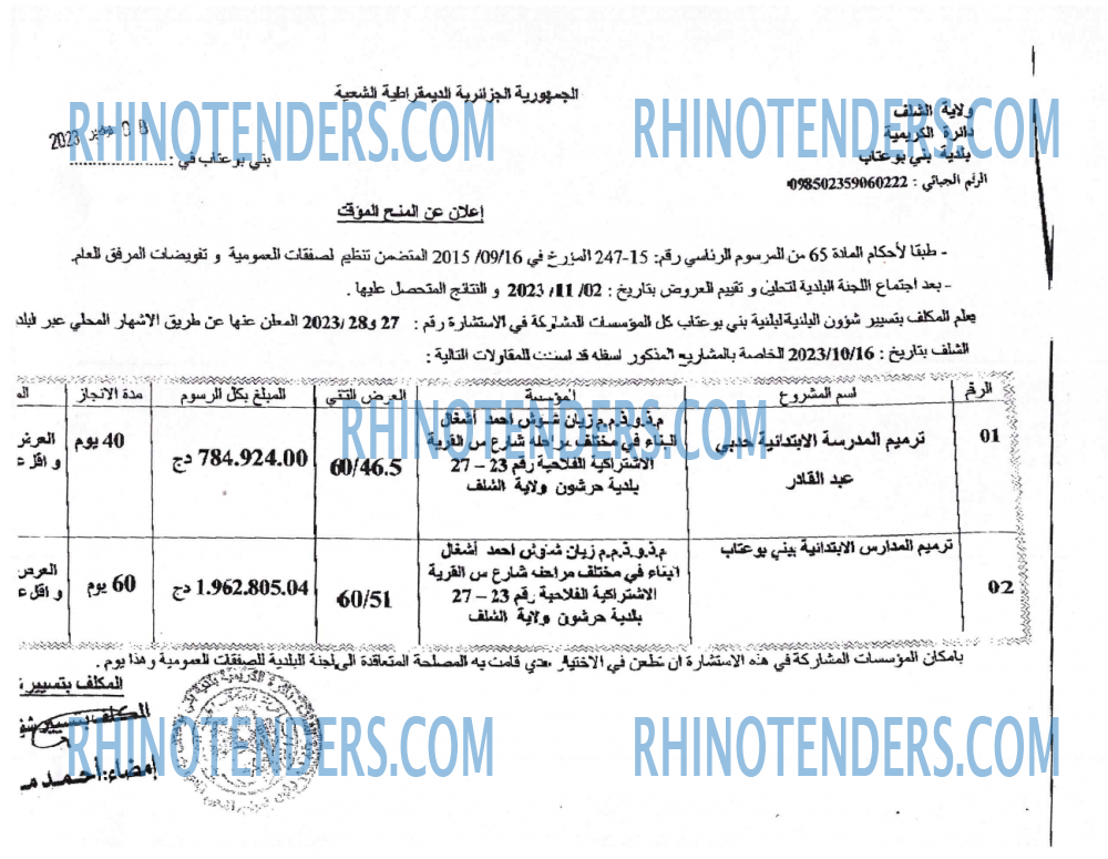 Rhinotenders