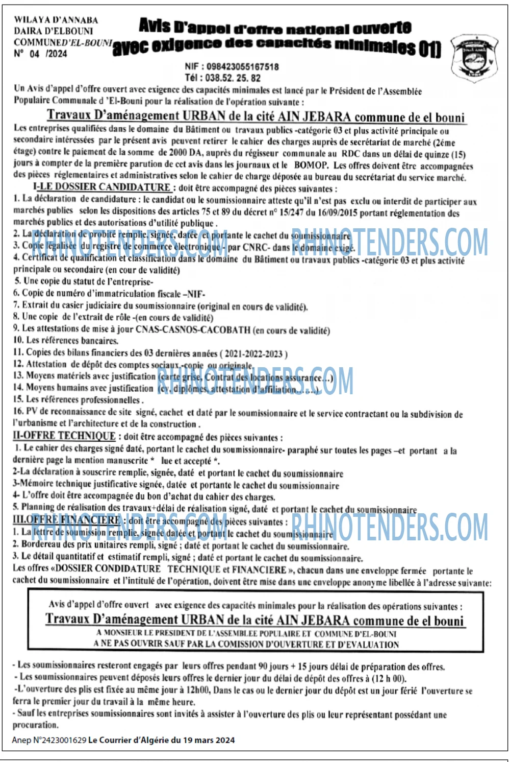 Le Courrier d'Algerie