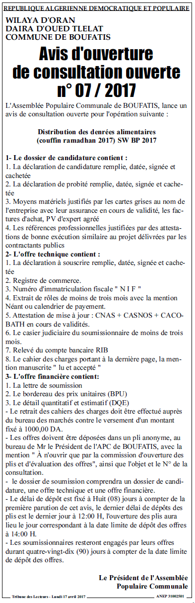 TRIBUNE DES LECTEURS