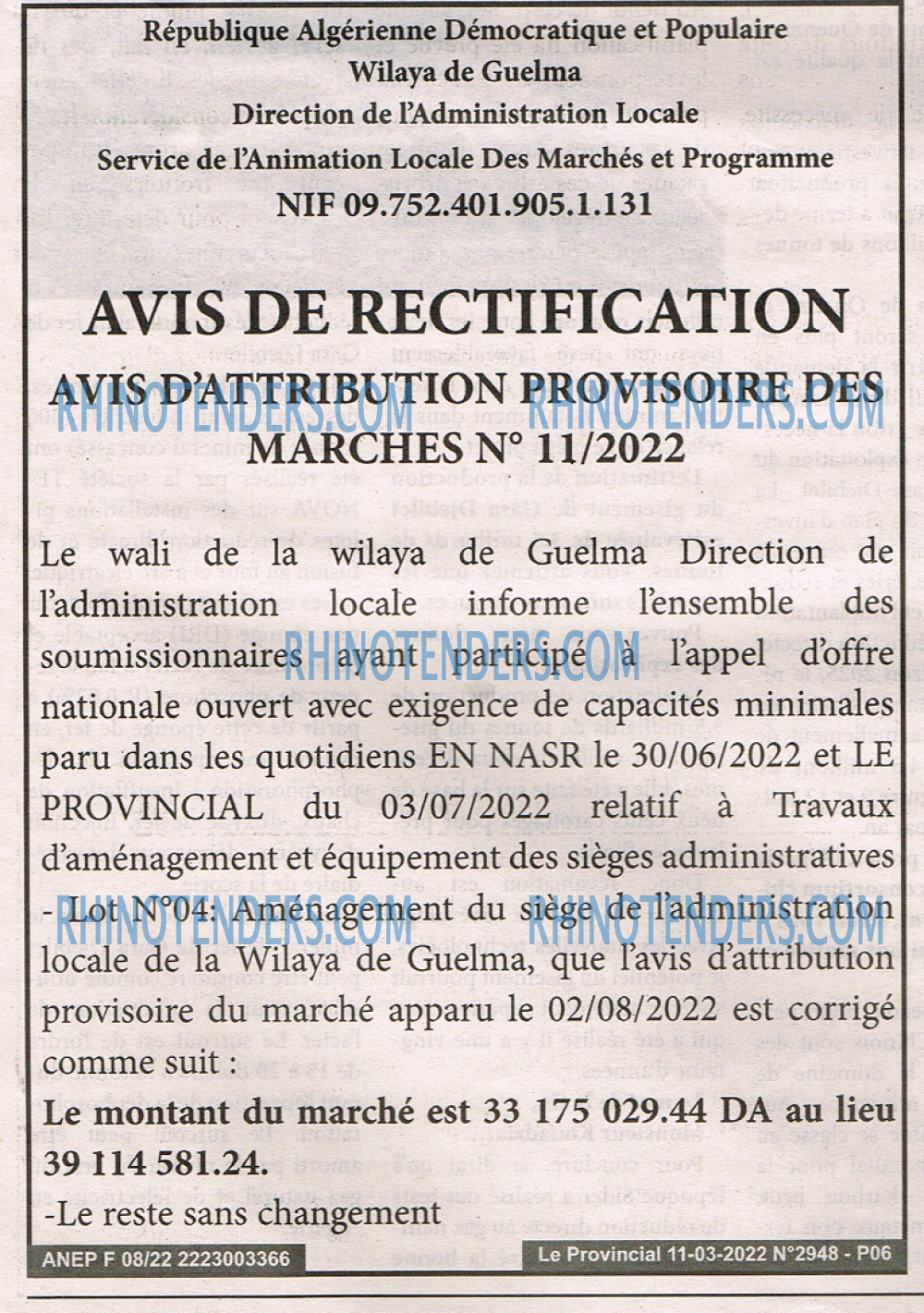 LE PROVINCIAL
