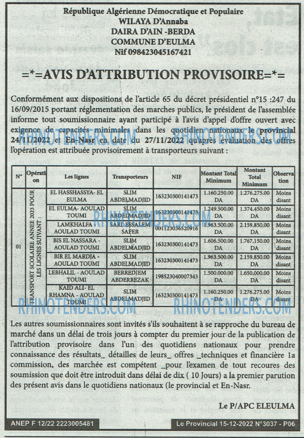 LE PROVINCIAL