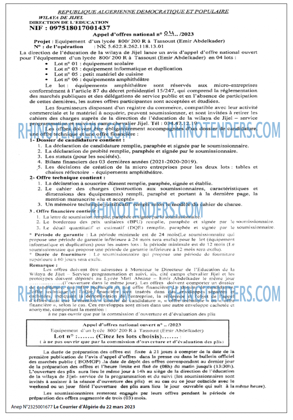 Le Courrier d'Algerie