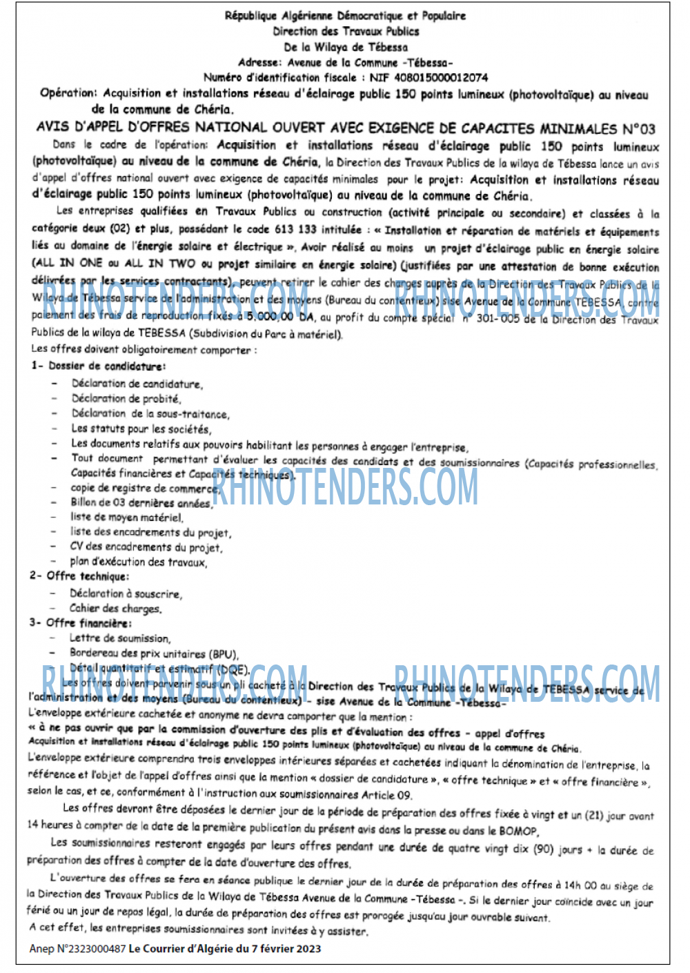 Le Courrier d'Algerie