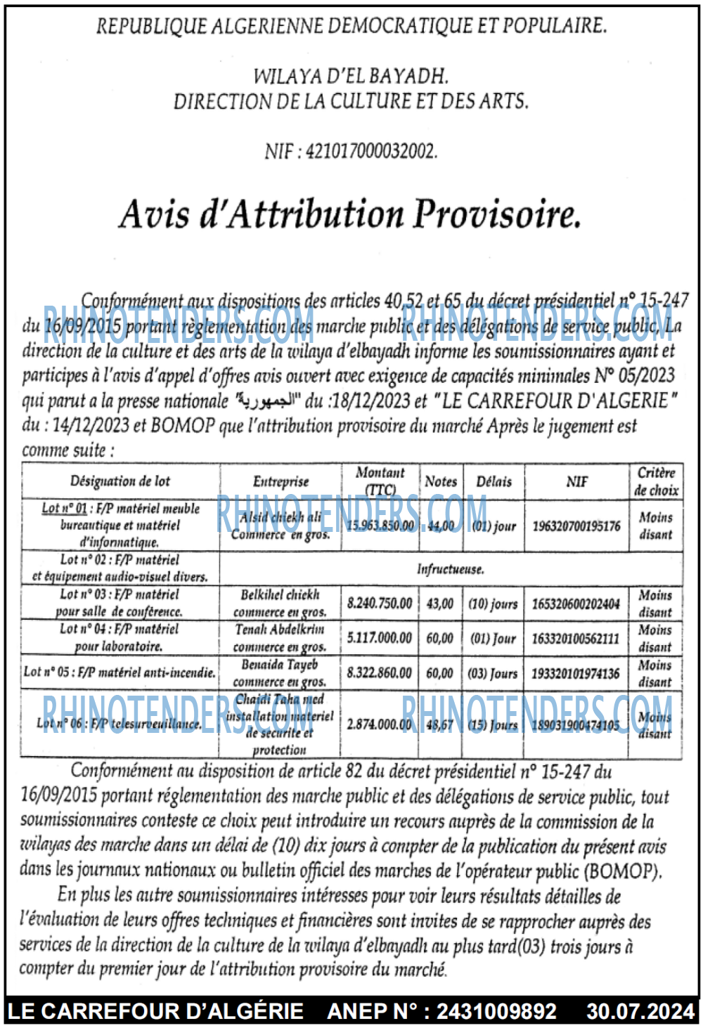 Le Carrefour d'Algérie
