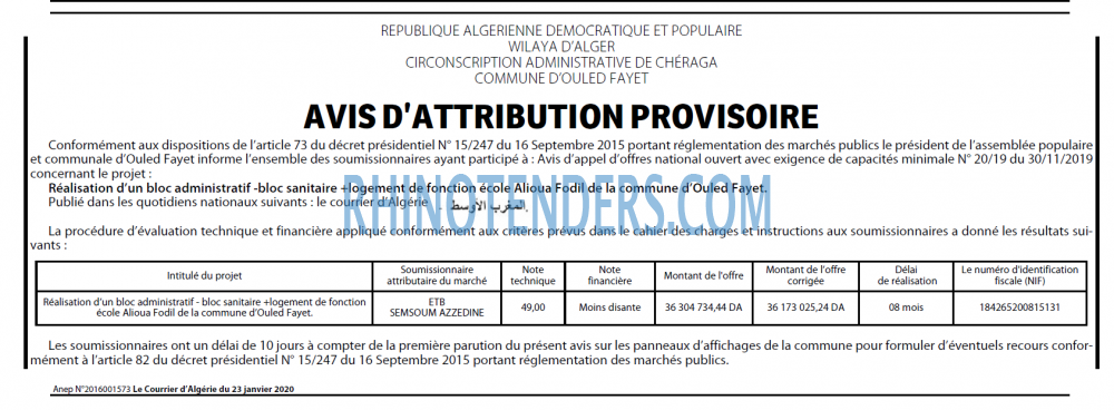 Le Courrier d'Algerie
