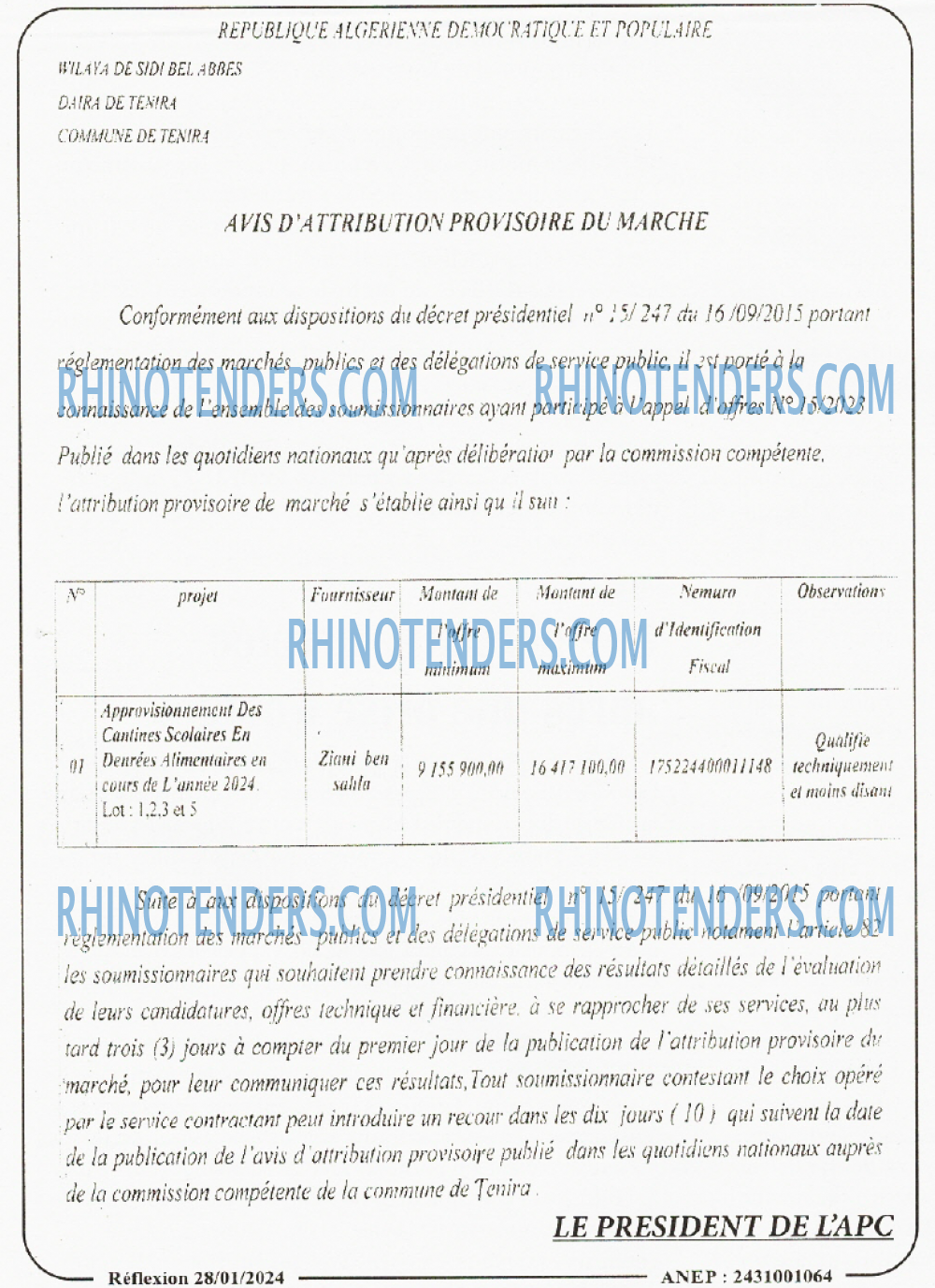 Rhinotenders