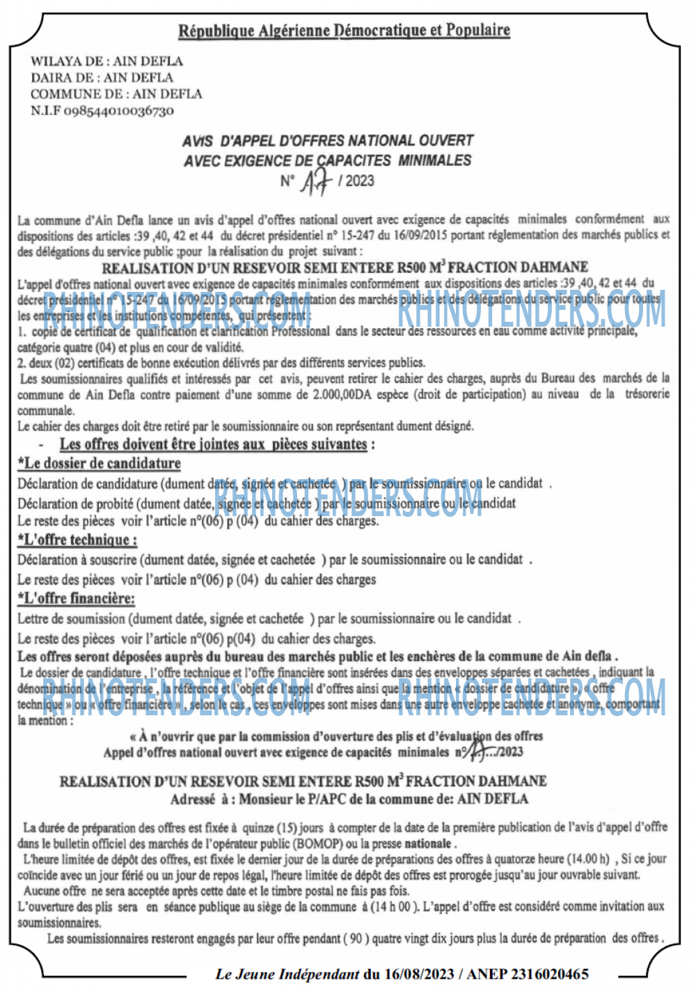 Jeune Independant