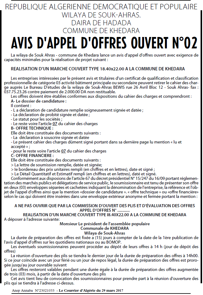 Le Courrier d'Algerie