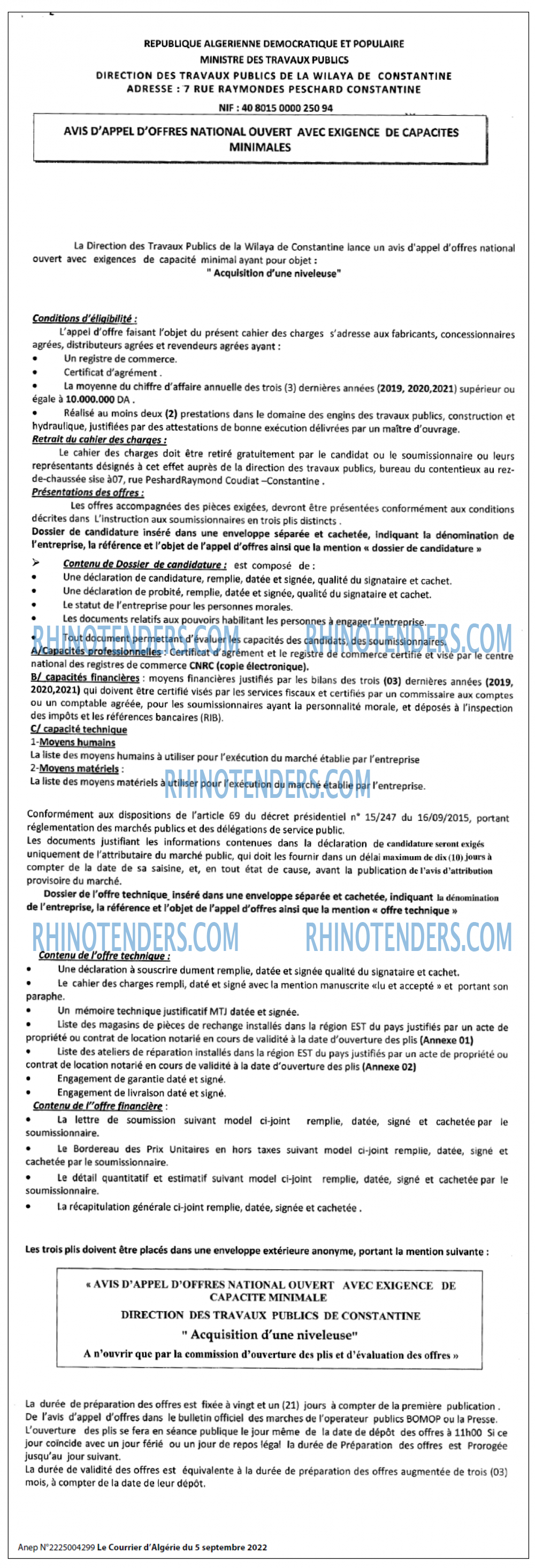 Le Courrier d'Algerie