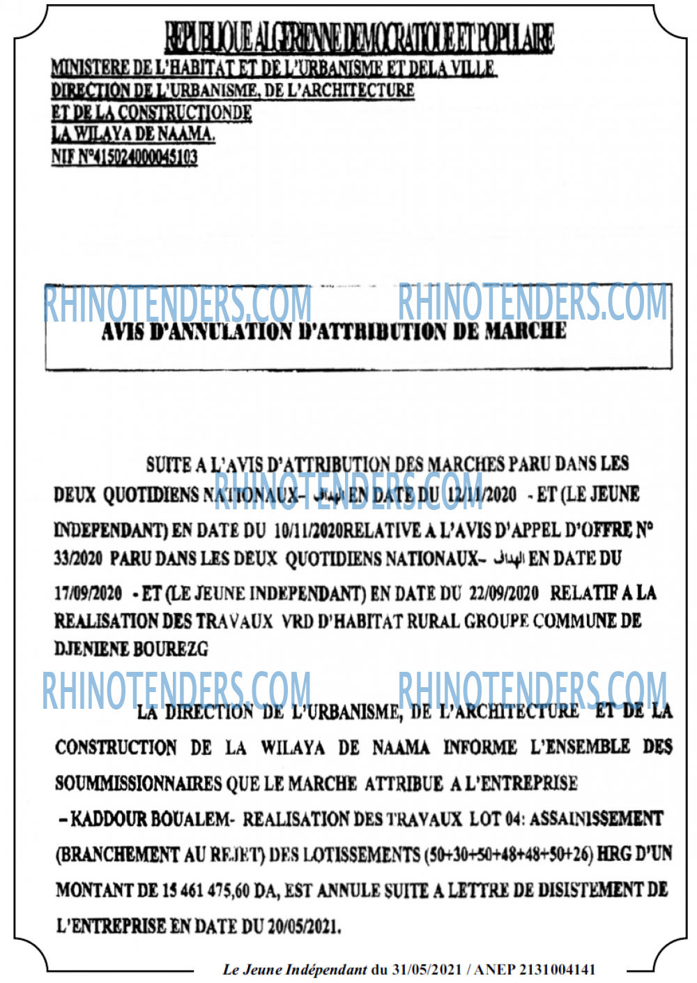 Jeune Independant