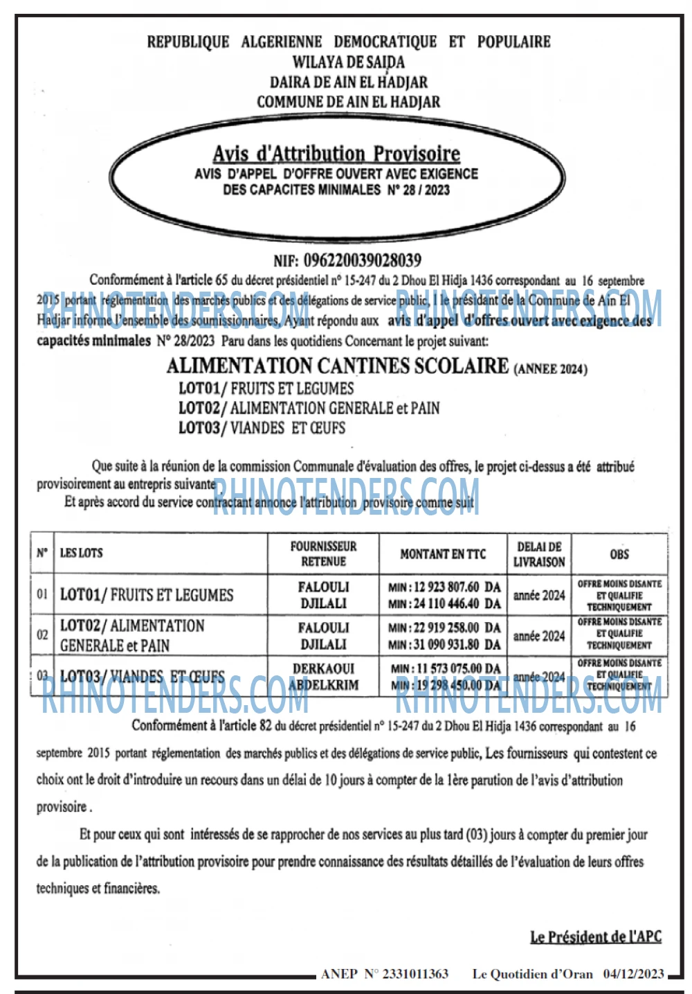 Le Quotidien d'Oran
