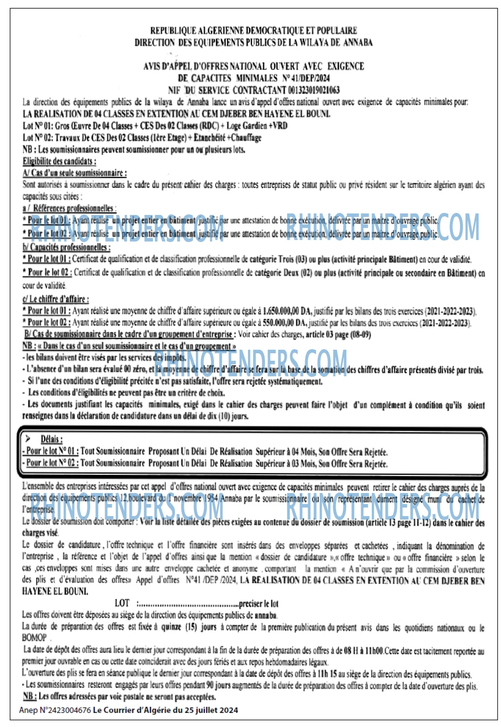 Le Courrier d'Algerie
