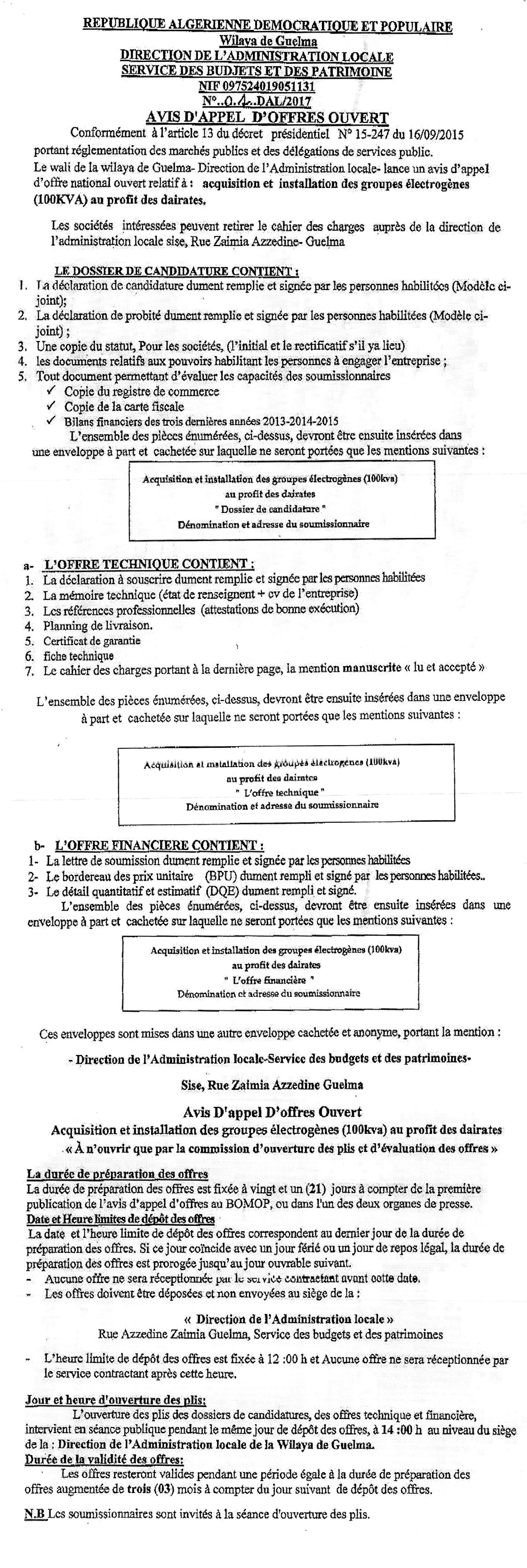 LE SOIR D'ALGERIE