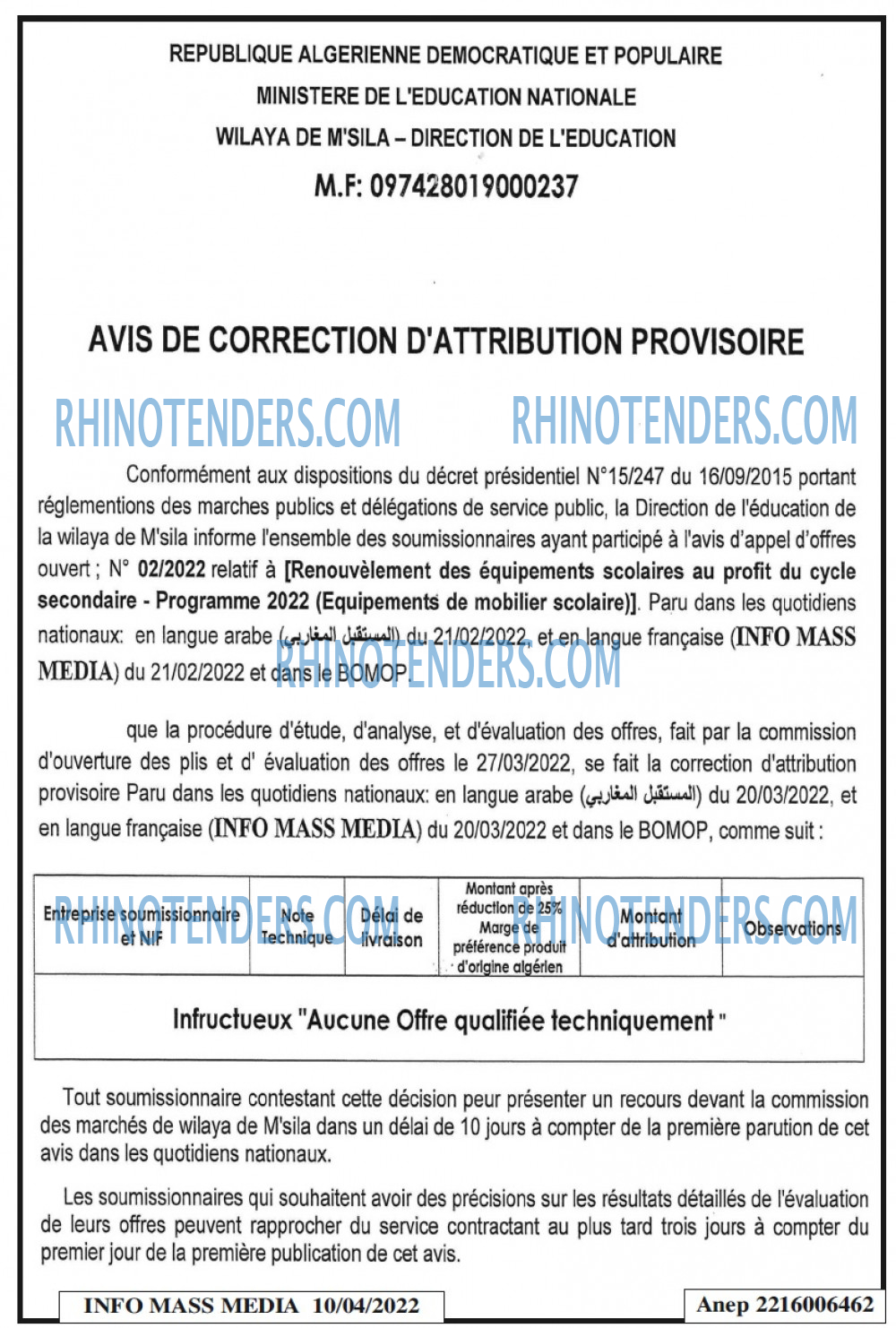 Infos Mass Media