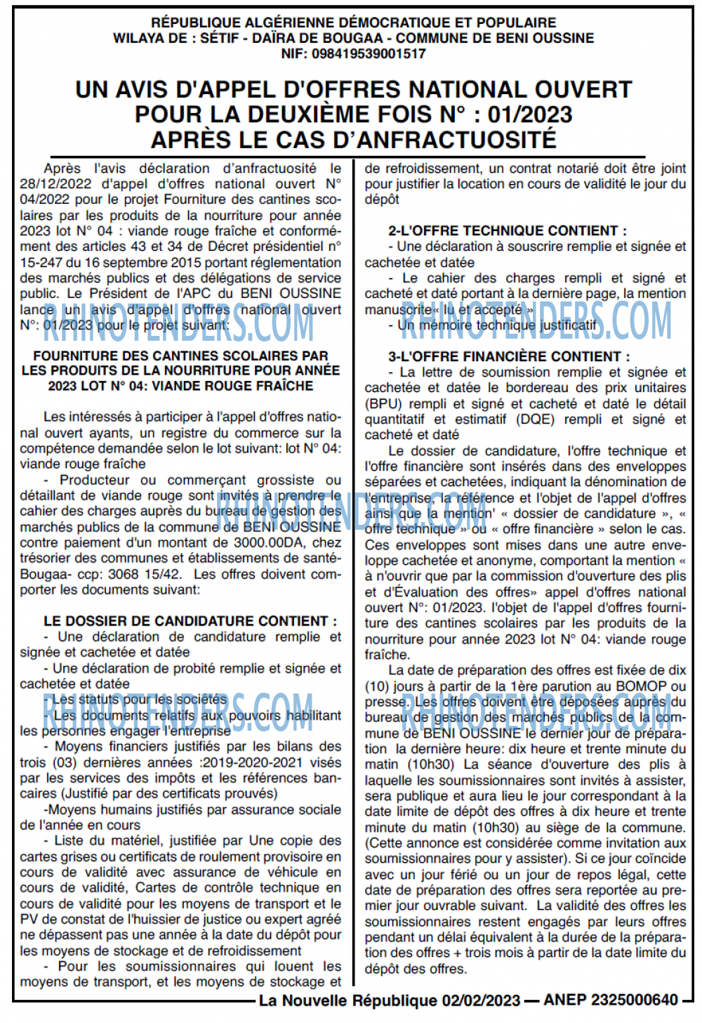 NOUVELLE REPUBLIQUE