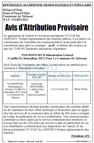 TRIBUNE DES LECTEURS