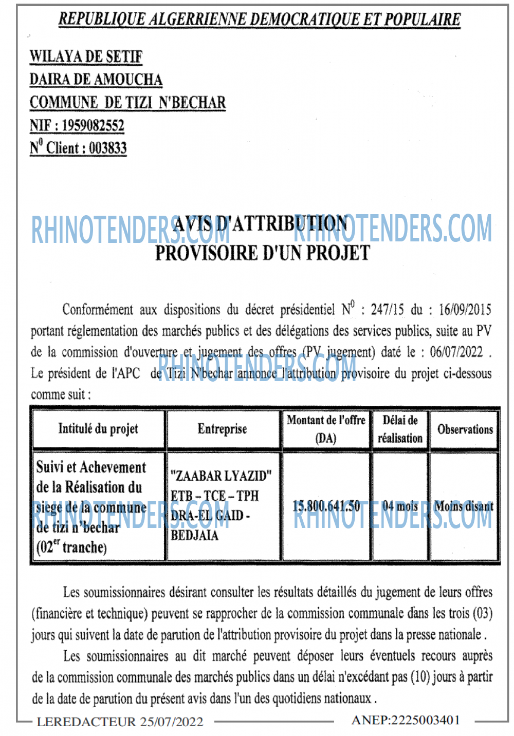 LE REDACTEUR