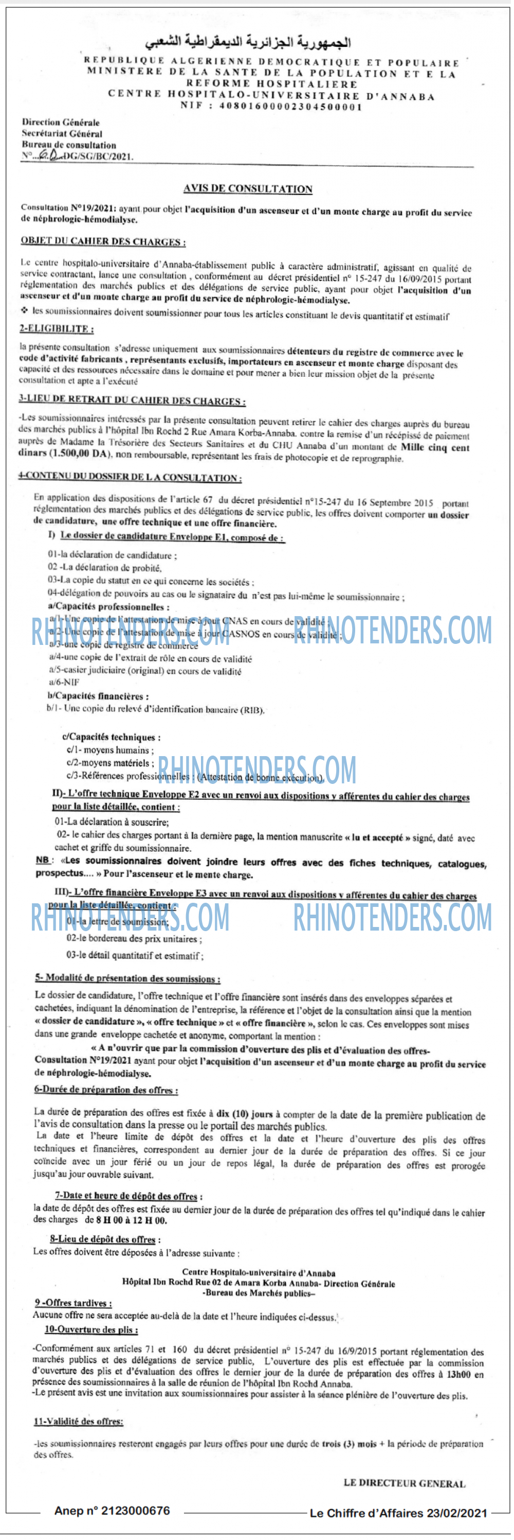 Le Chiffre d'Affaires