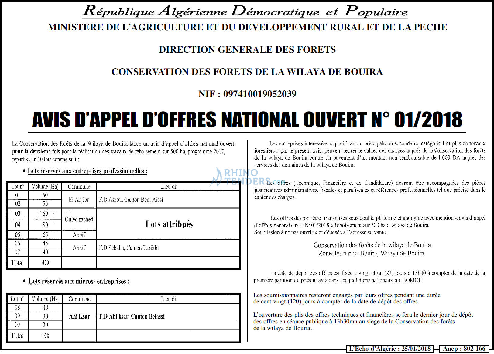 L'ECHO D'ALGERIE