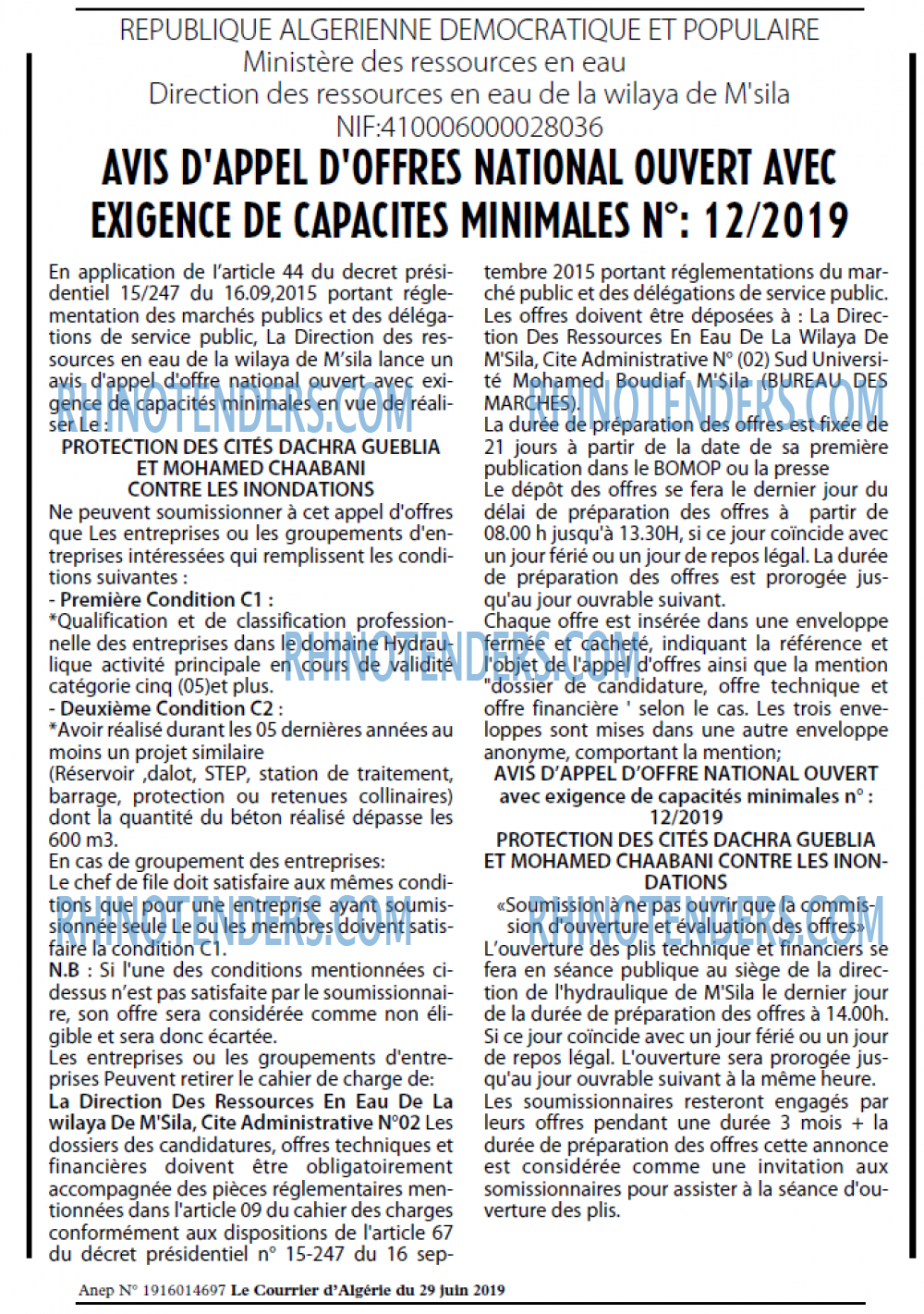 Le Courrier d'Algerie